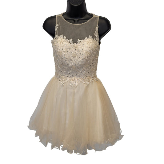 Women's Vanilla Short Mesh Sweetheart Dress