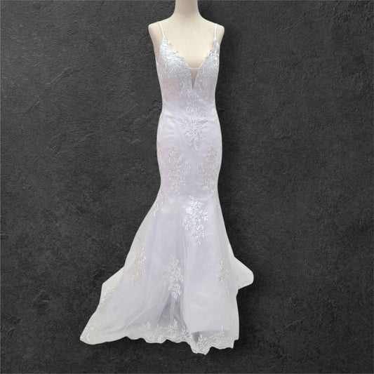 Low Back Mermaid Wedding Dress with Train