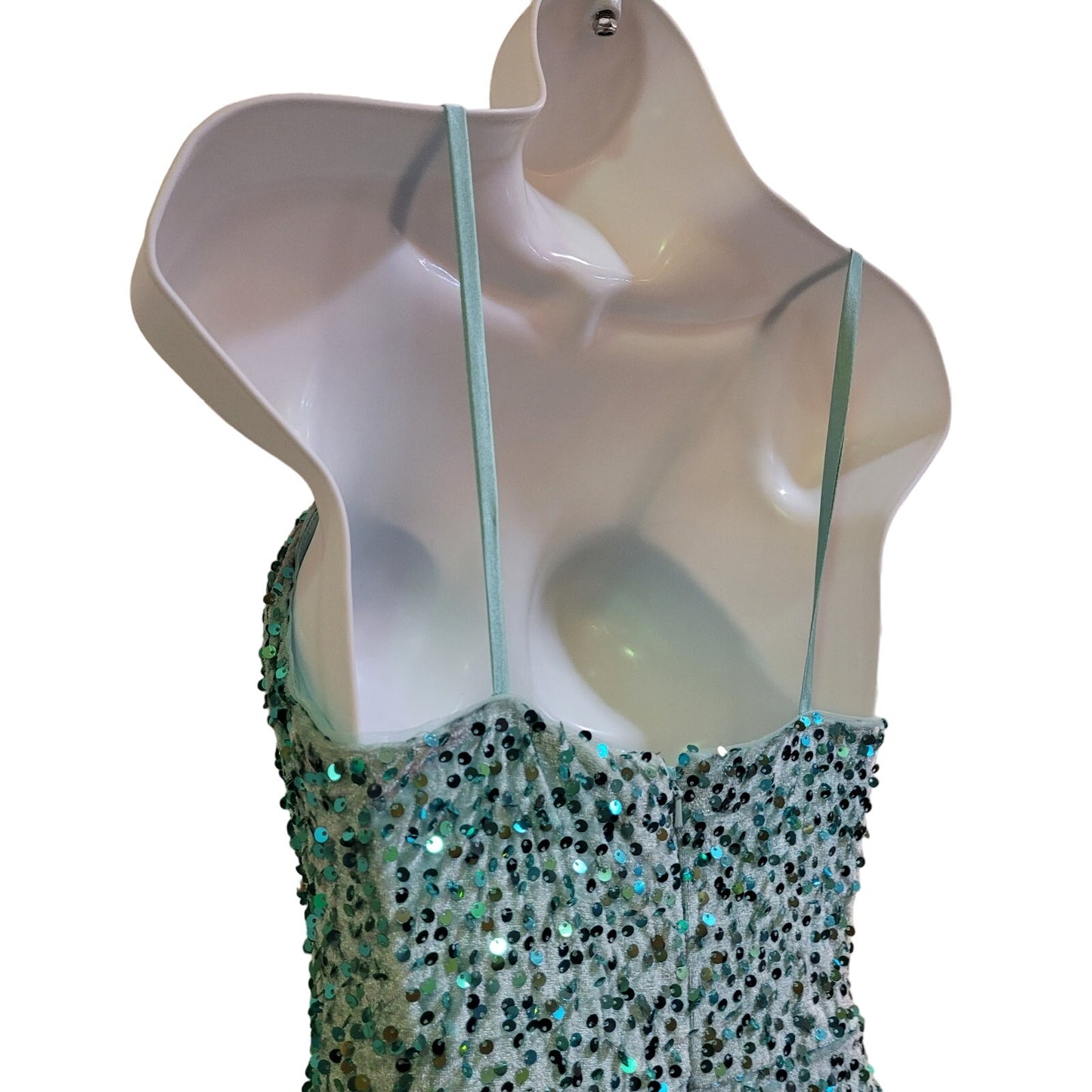 Women's Seafoam Green Short Dress Sweetheart Neckline