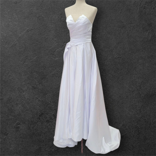 Strapless Satin Wedding Dress with Corset Back