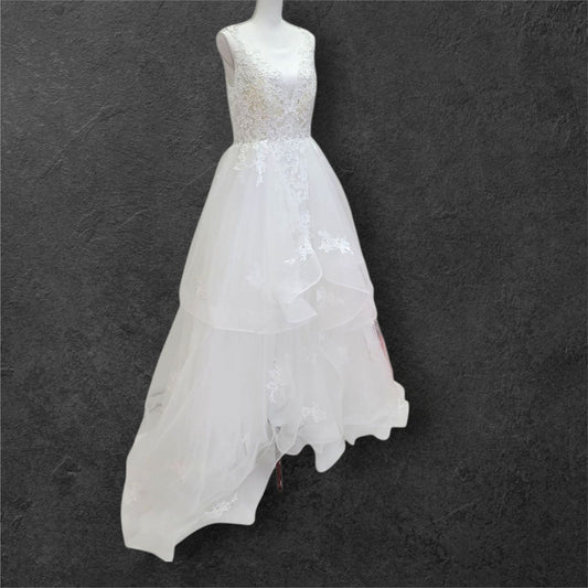 Tiered Skirt Ballgown Wedding Dress