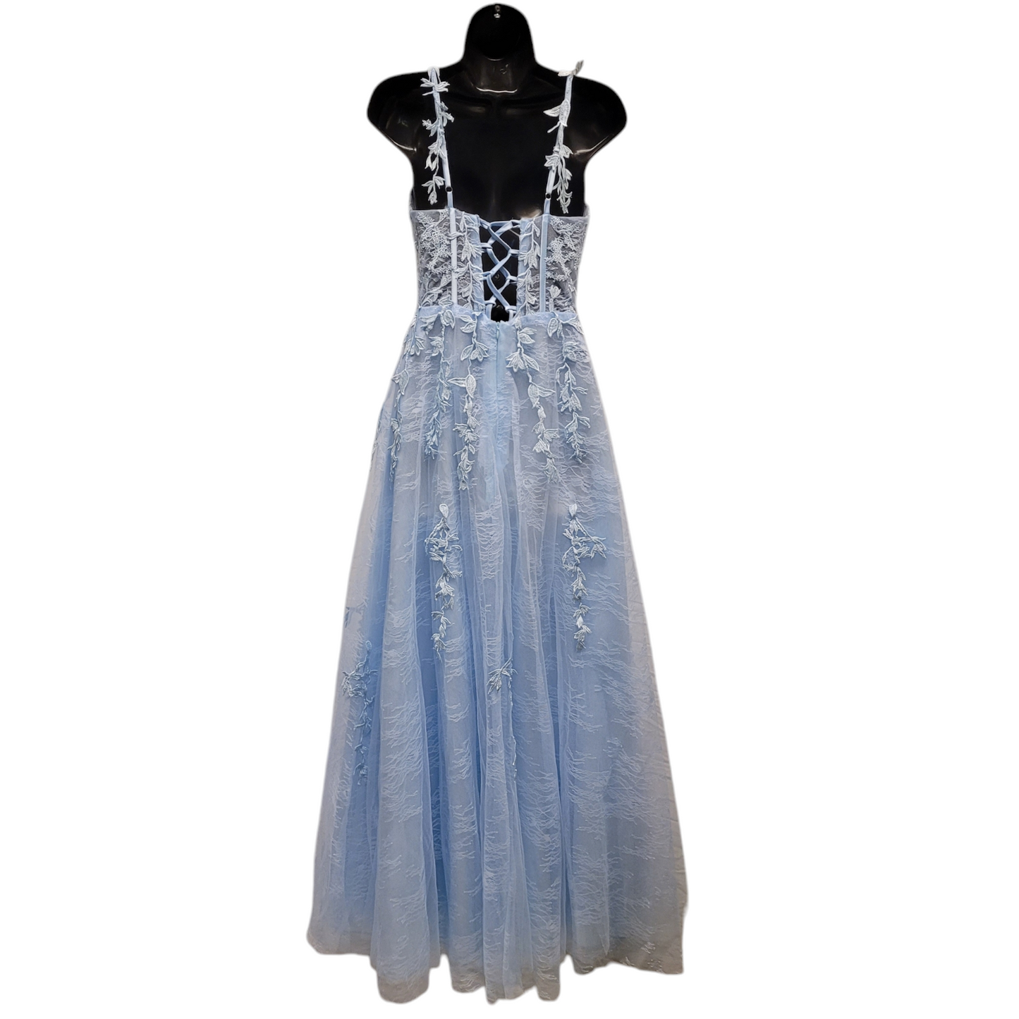 Icy Blue Vine Corset Dress