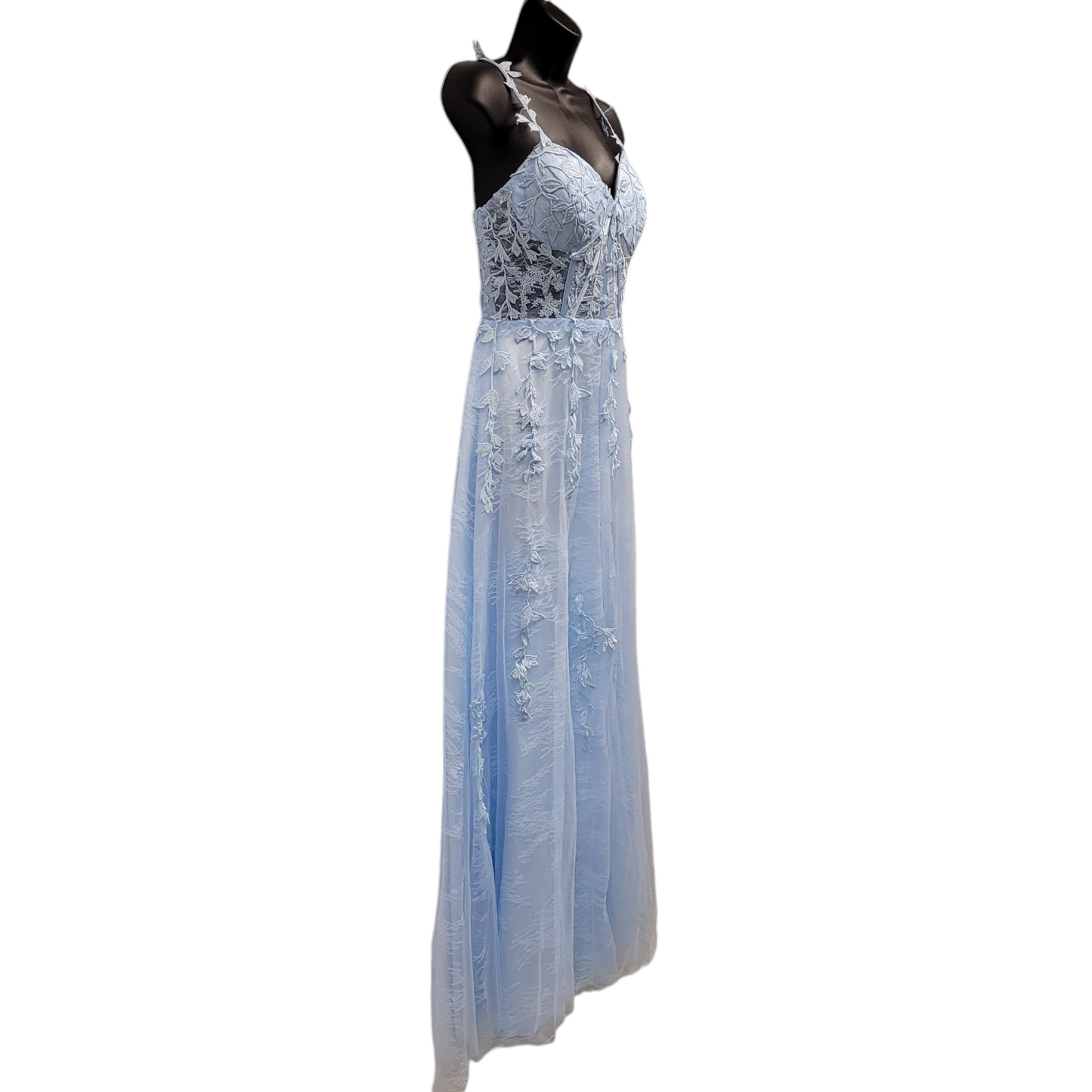 Icy Blue Vine Corset Dress
