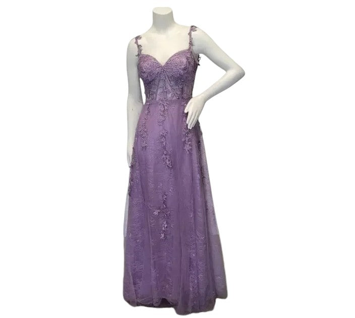 Lilac Corset Dress with Vines