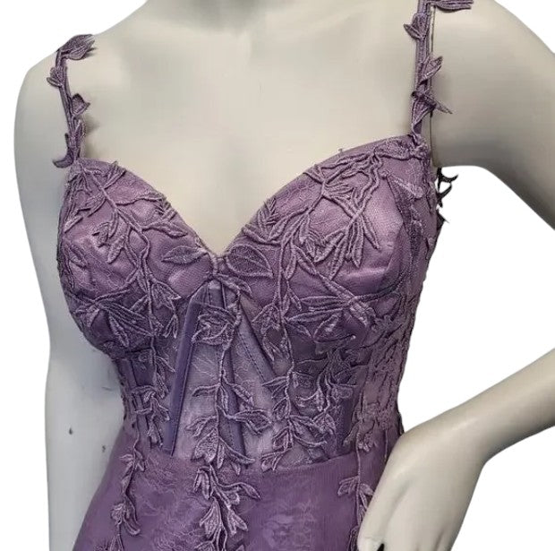 Lilac Corset Dress with Vines
