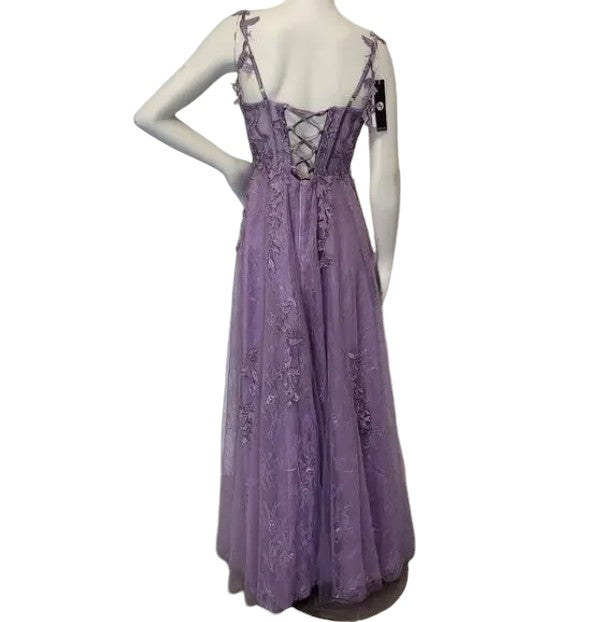 Lilac Corset Dress with Vines
