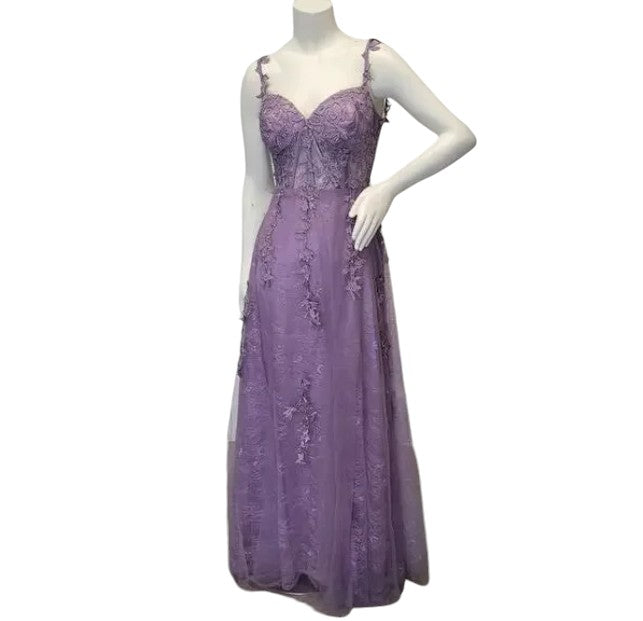 Lilac Corset Dress with Vines