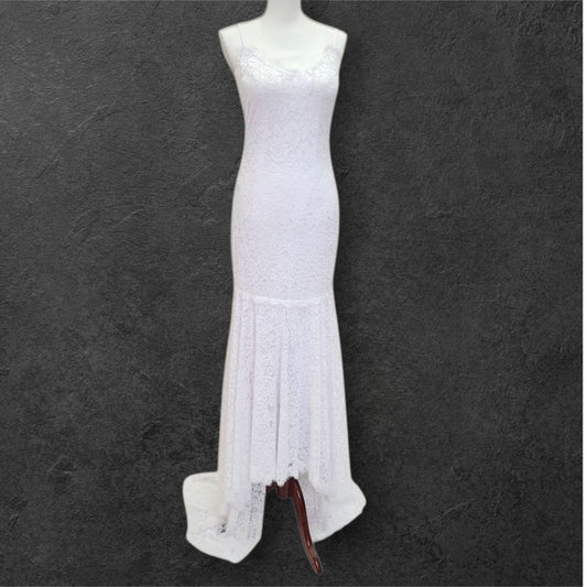 Lace Low Back Wedding Dress