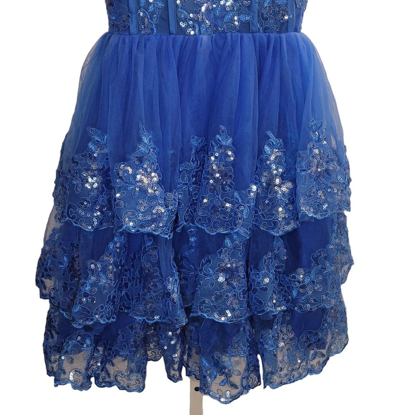 Women's Short Layered Sequin Dress