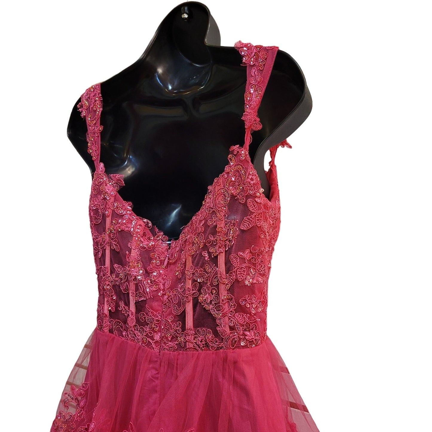 Women's Short Layered Sequin Dress