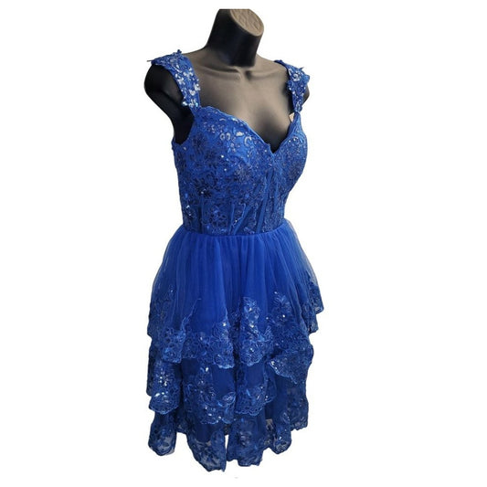 Women's Short Layered Sequin Dress