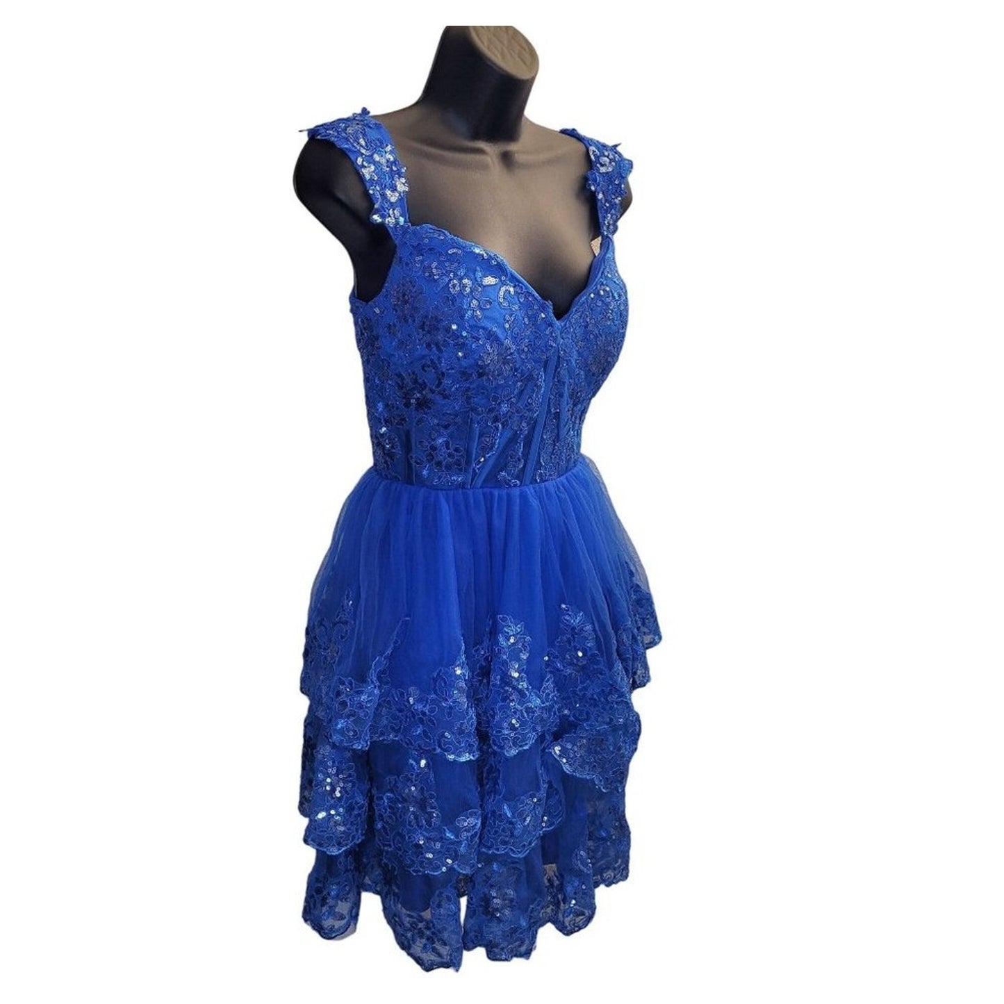 Women's Short Layered Sequin Dress