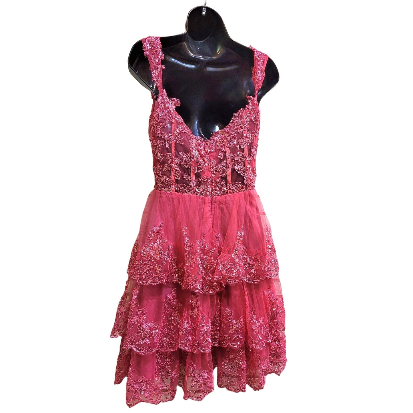 Women's Short Layered Sequin Dress