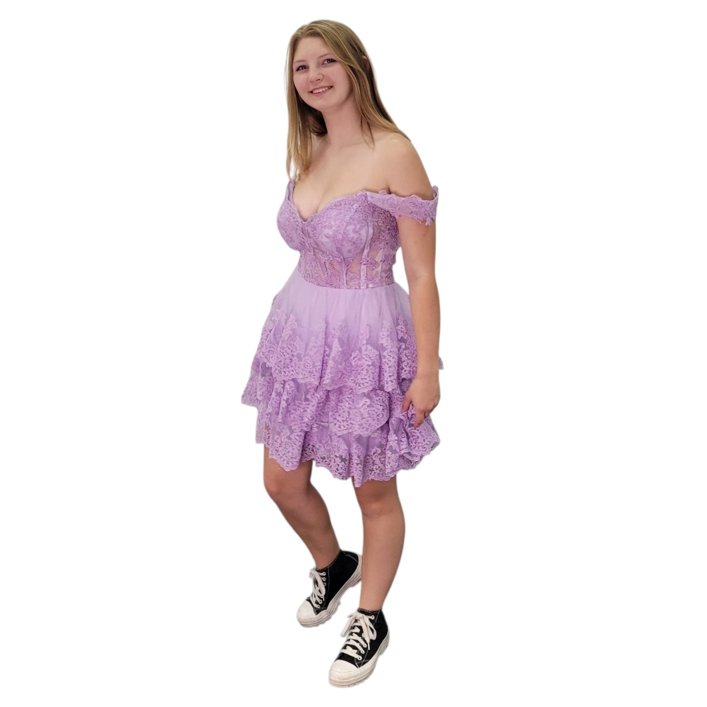 Women's Tiered Short Hoco Dress