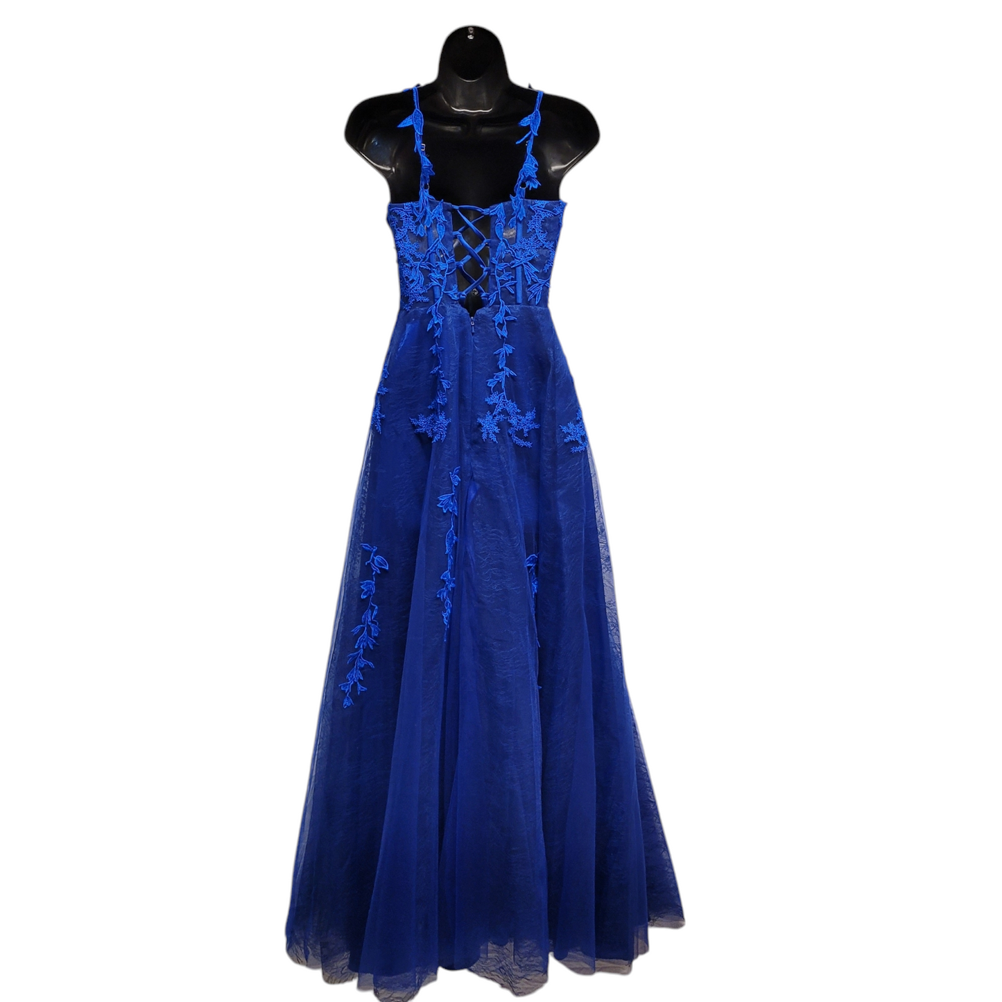 Peacock Blue Vine Corset Dress