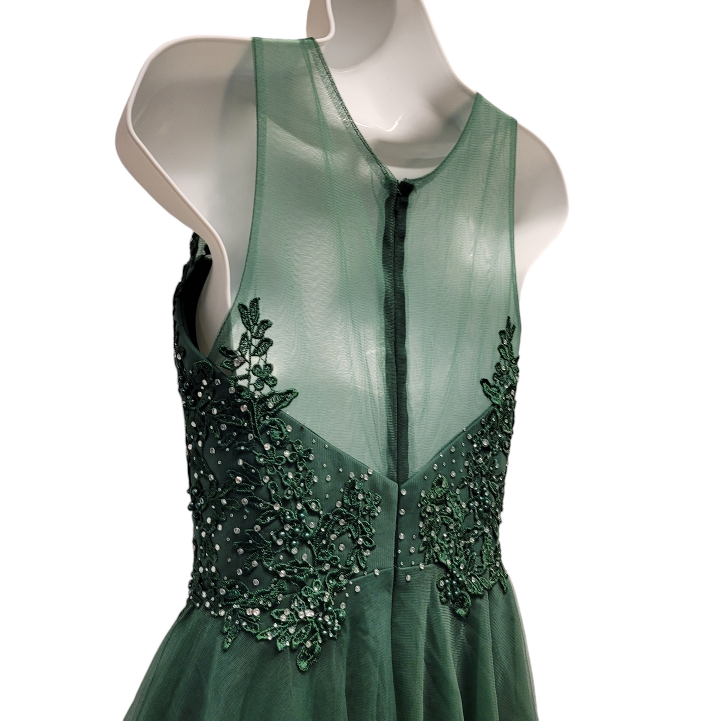 Women's Evergreen Short Mesh Sweetheart Dress