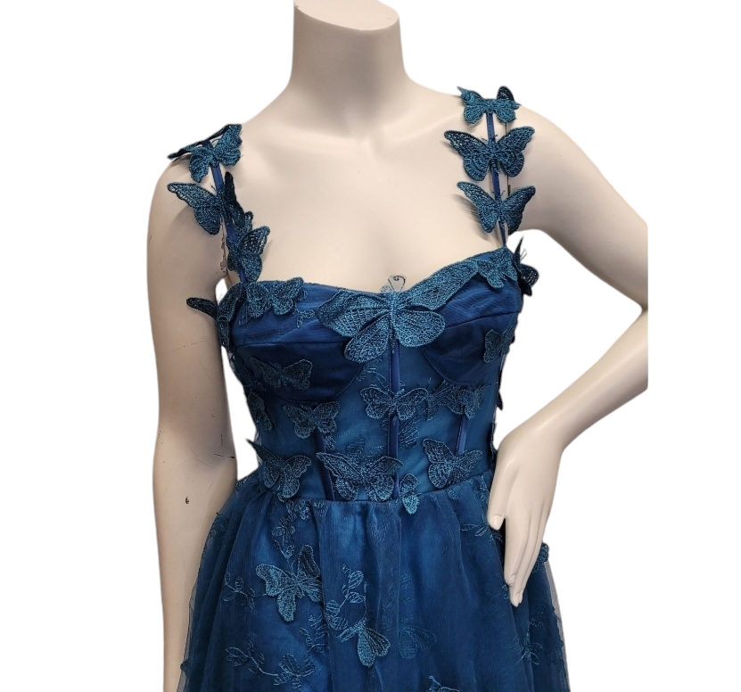 Teal Butterfly Dress