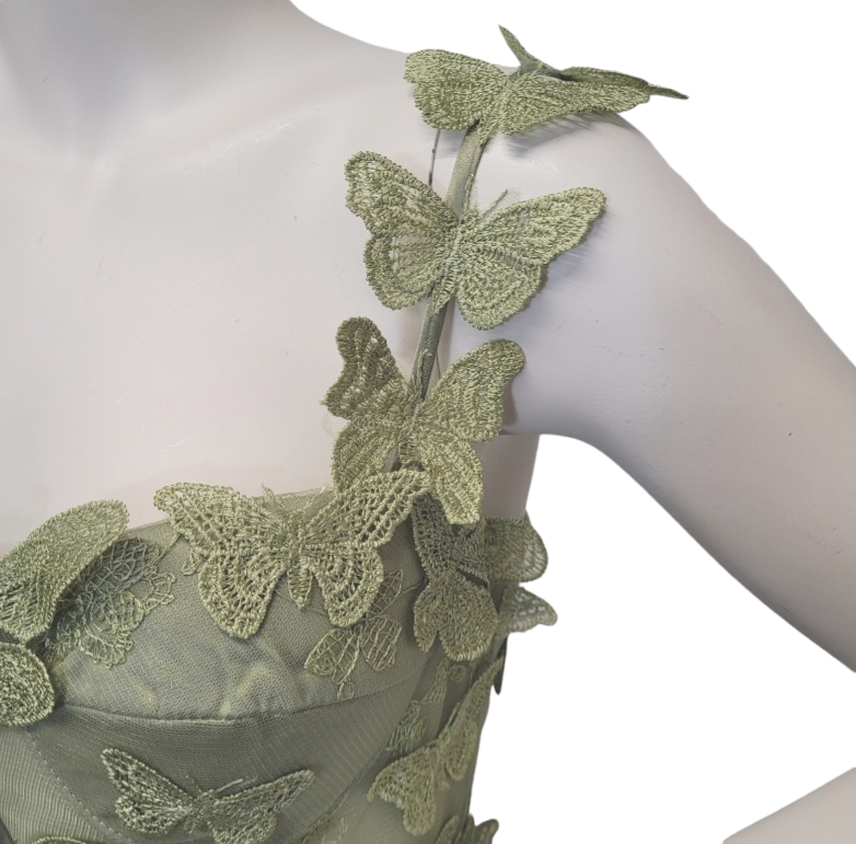 Sage Green Butterfly Dress