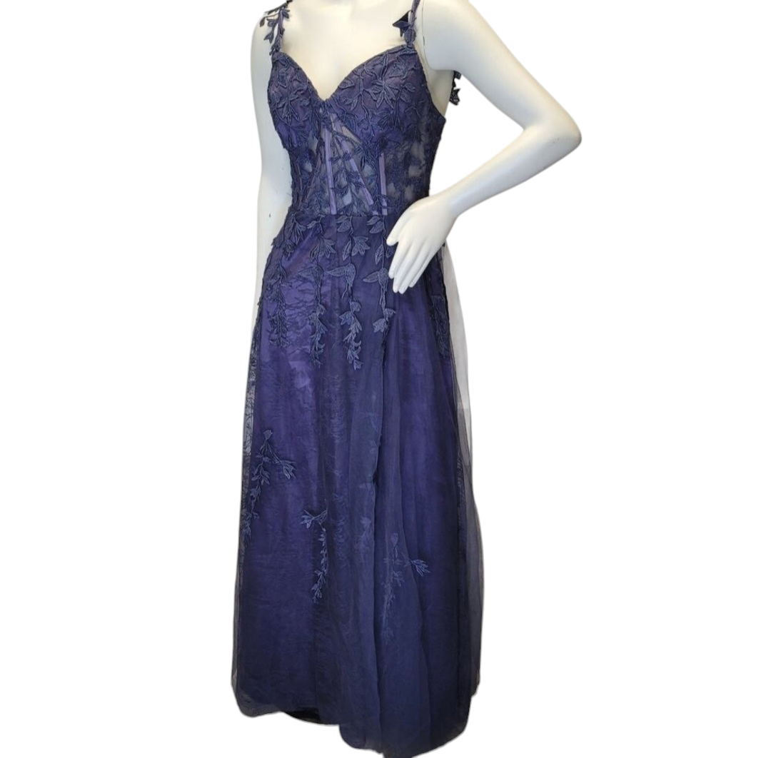 Indigo Vine Corset Dress
