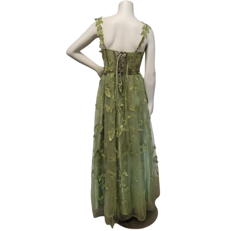 Sage Green Butterfly Dress