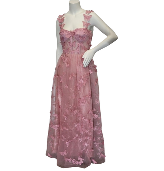 Dusty Pink Butterfly Dress