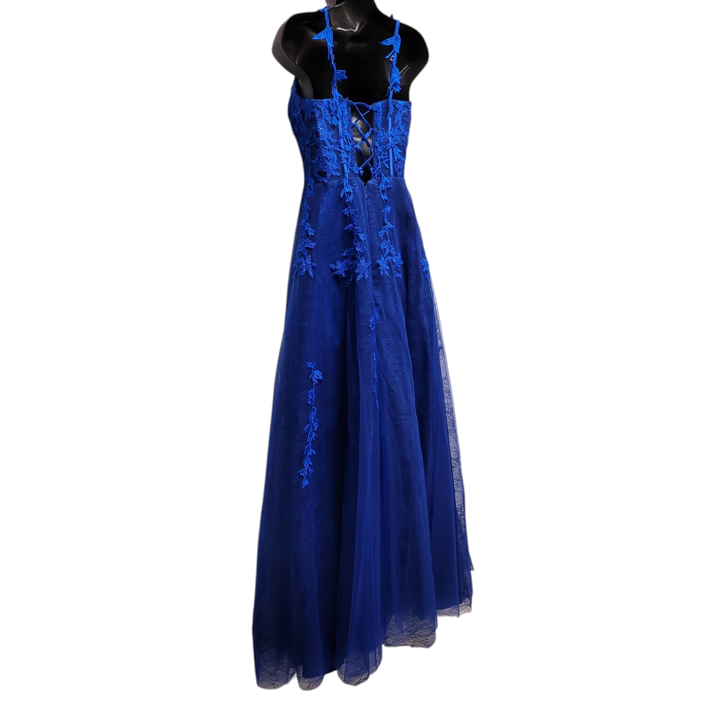 Peacock Blue Vine Corset Dress