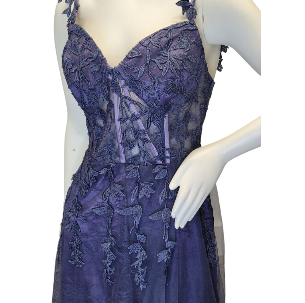 Indigo Vine Corset Dress