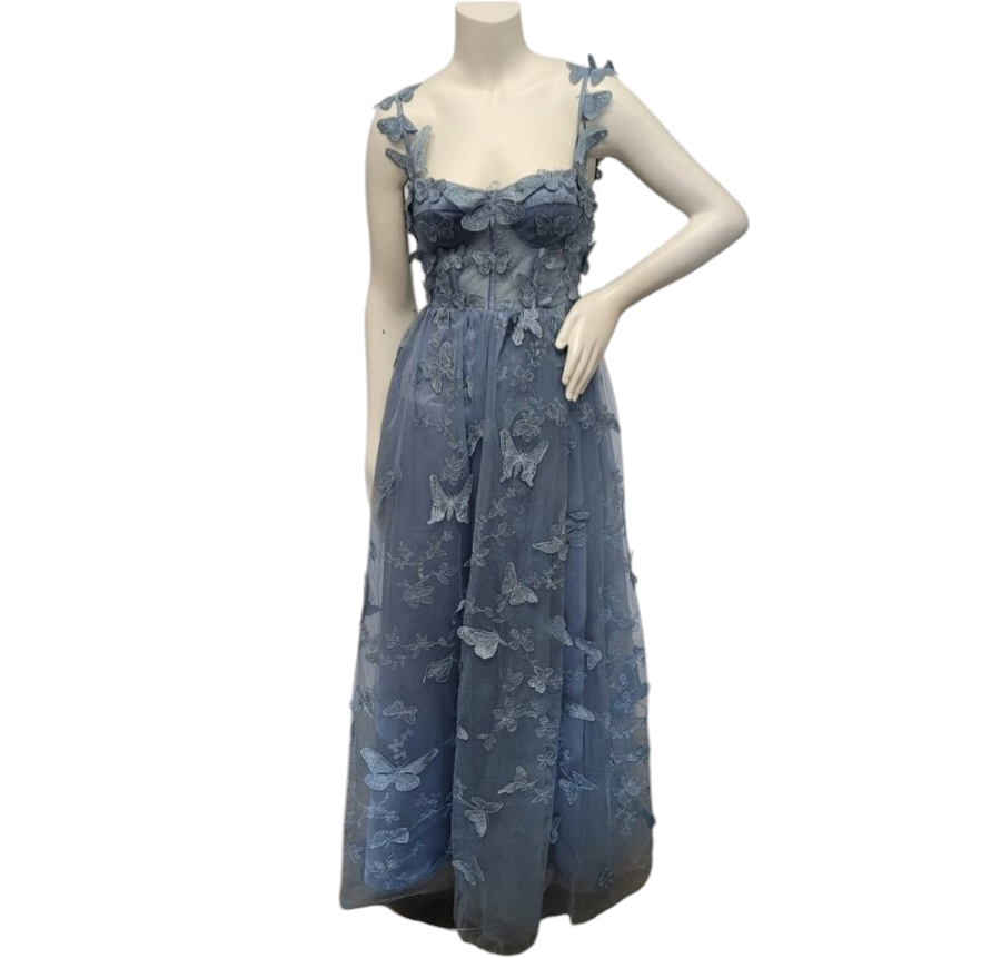 Periwinkle Blue Butterfly Dress