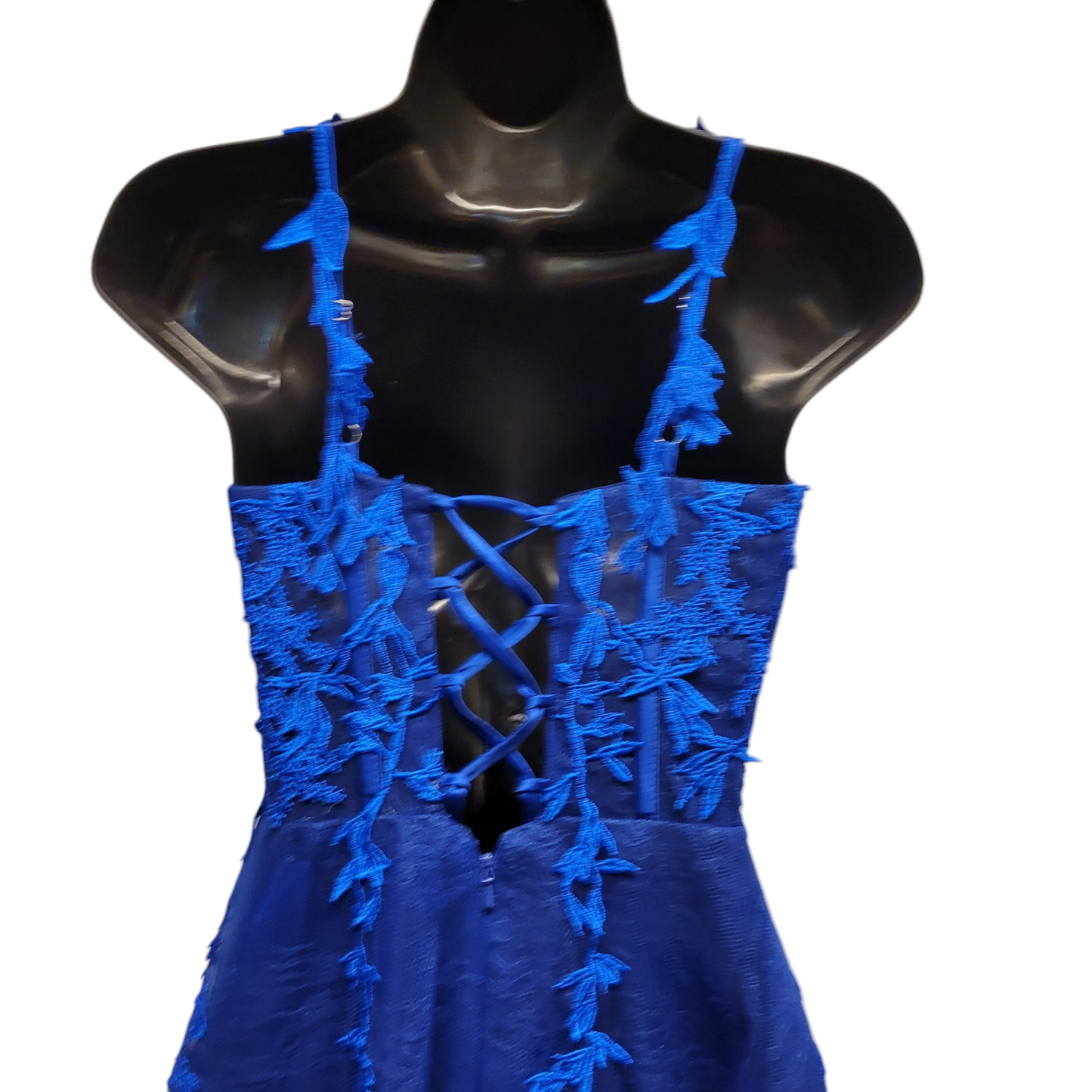 Peacock Blue Vine Corset Dress