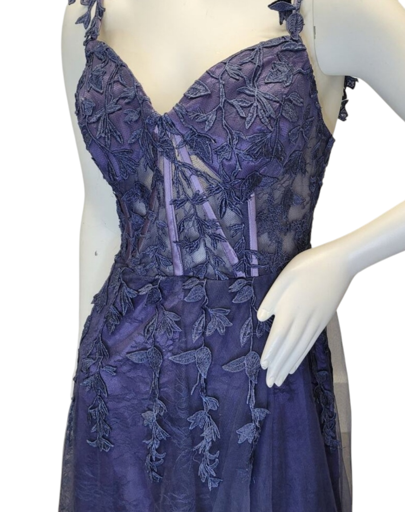 Indigo Vine Corset Dress