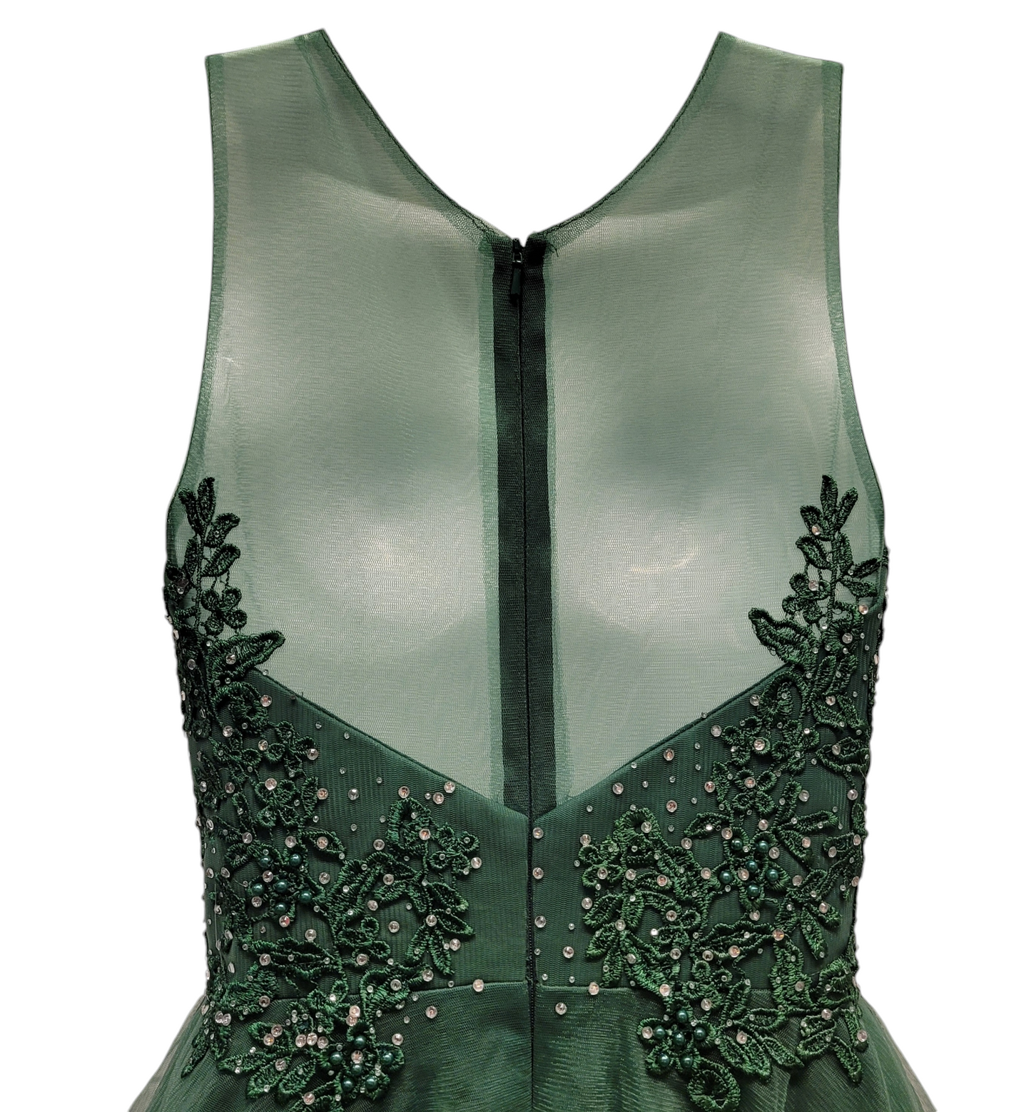 Women's Evergreen Short Mesh Sweetheart Dress