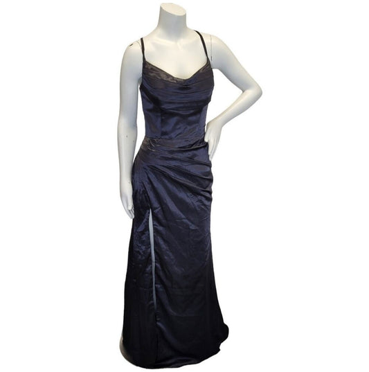 Black Strappy Halo Dress Scoop Neckline with Corset Back
