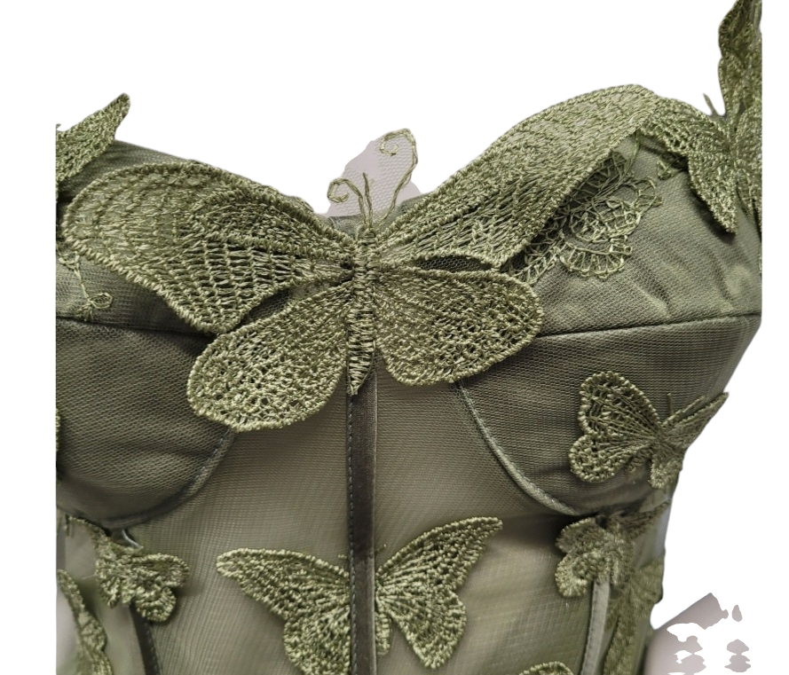 Sage Green Butterfly Dress