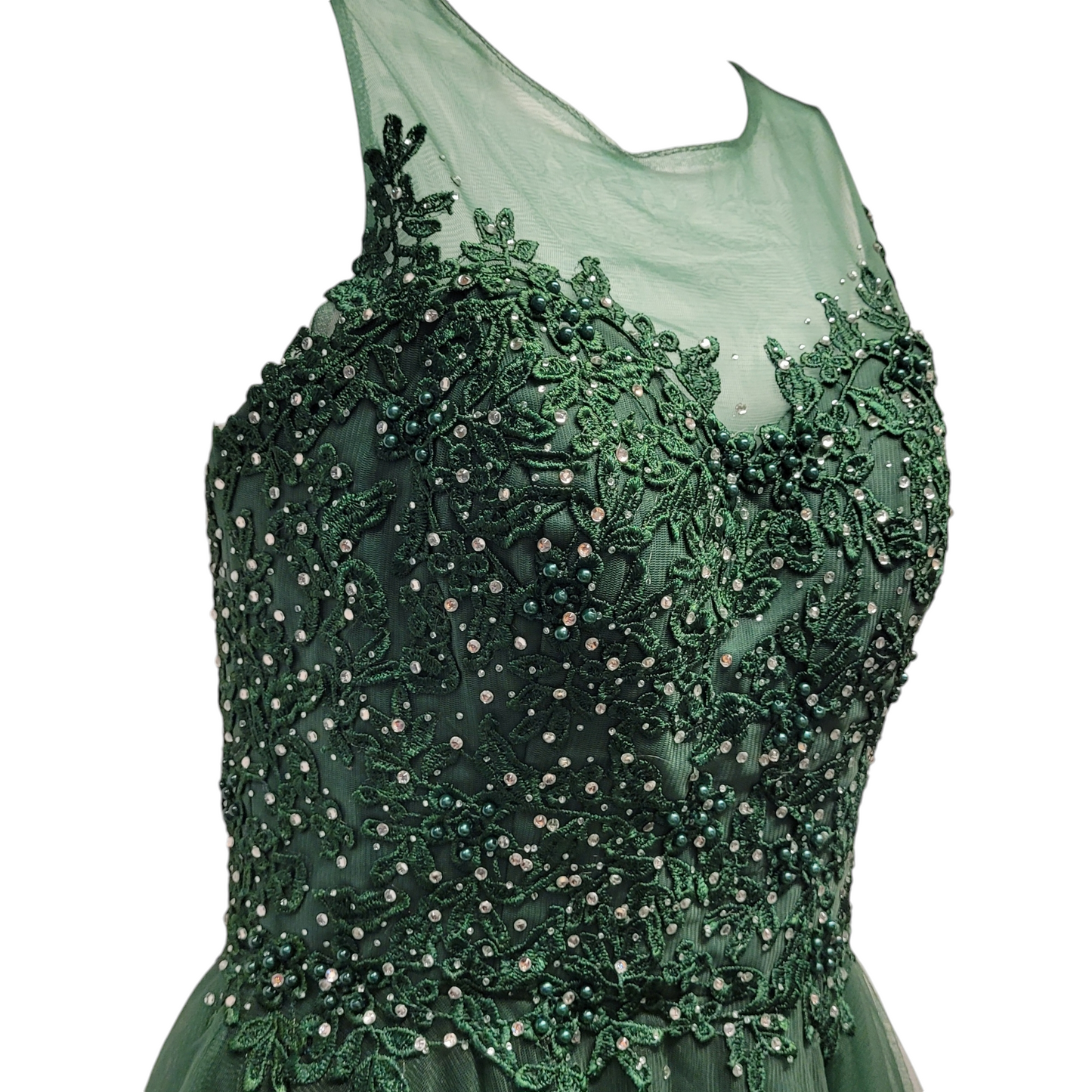Women's Evergreen Short Mesh Sweetheart Dress