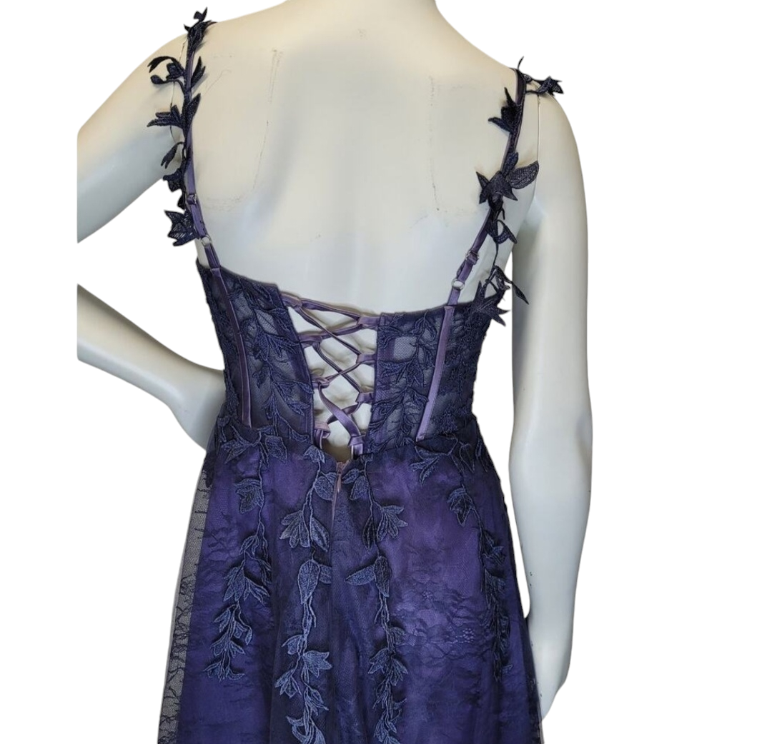 Indigo Vine Corset Dress