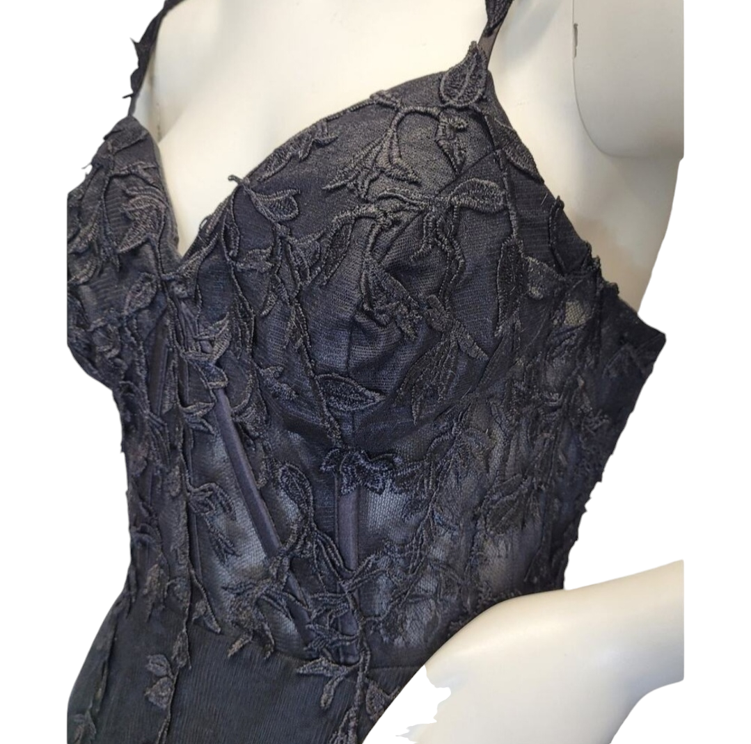 Black Corset Vine Dress